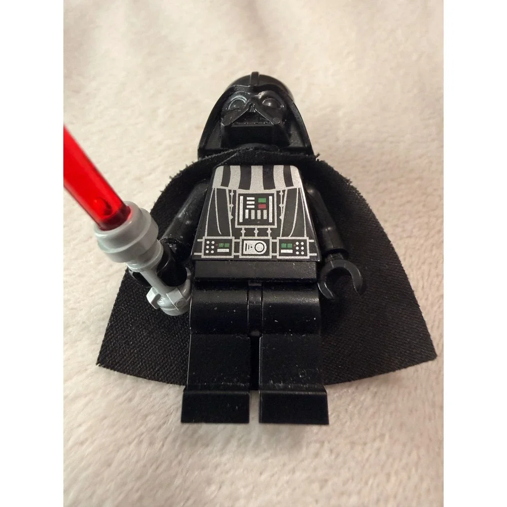 LEGO Star Wars Darth Vader Minifigure with Red Lightsaber and Cape
